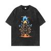 Dragon Ball Z Beerus Purple Energy Blast Printed Tshirt Mens and Womens Washed Tshirt High Quality Vintage Cotton Tshirt