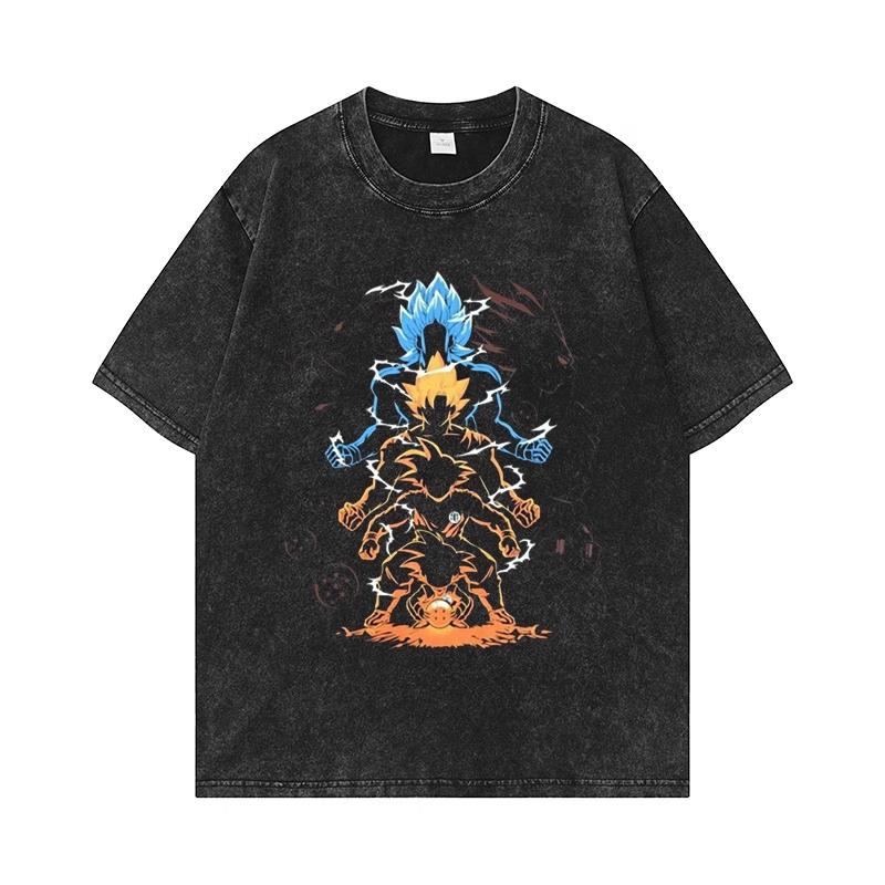 Dragon Ball Z Beerus Purple Energy Blast Printed Tshirt Mens and Womens Washed Tshirt High Quality Vintage Cotton Tshirt
