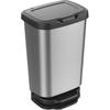MHOME JIVE Pedal Bin - 40 L - Aluminum Effect - Gray
