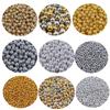 Home Party Supplies Making Accessories For Bracelets Necklace Metal Spacer Bead Components 4/6/8/10mm Retro Gold Silver Alloy Glossy Beads New