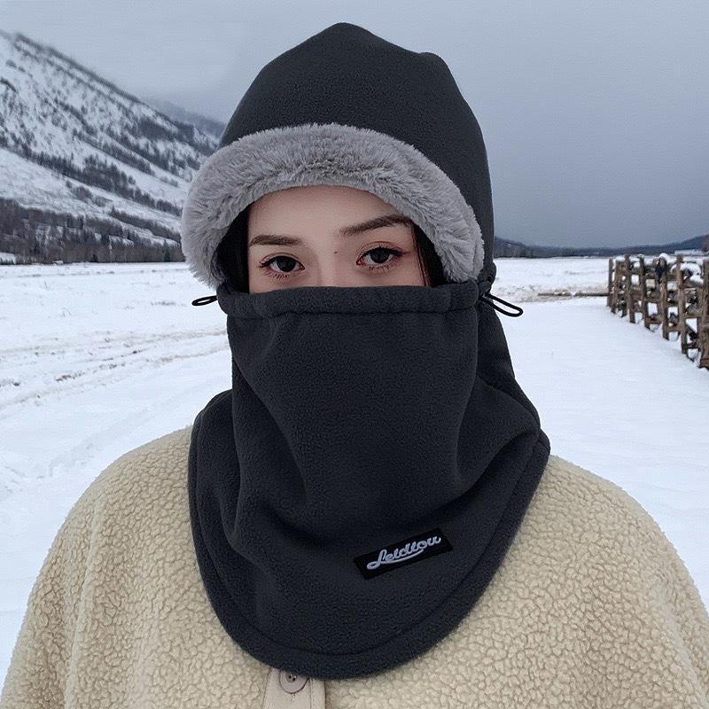 Женская зимняя ветрозащитная велосипедная шапка с теплой защитой лица и ушей