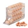 Fridge Egg Holder Large Capacity Refrigerator Rolling Egg Holder Rack Gathering 30 Eggs Countertop Cabinets Egg Organizer Holder