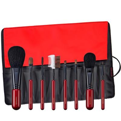 Takumi no Makeup Brush Cosmedo Kumano Brush True Selection Набор кистей для макияжа 8 предметов футляр + RB-S801