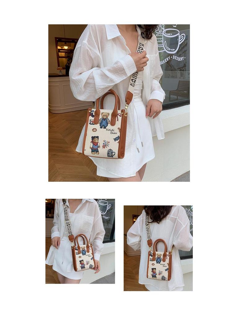 Katie Bear Women's Cute Korean Style Crossbody Handbag - Small & Trendy Single Shoulder Bag