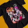 Demon Killer Shirt Akaza Vs Rengoku T-Shirt Zenitsu T-Shirt Summer New Men's and Women's Streetwear