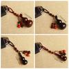 Polished Sandalwood Gourd Keychain Chinese Style Rosewood Car Keychain  Man Gift