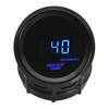 52mm Water Temperature Gauge Blue LED Light with 16mm-40mm Joint Pipe Adapter Black/Blue with Water Temp 1/8NPT Sensor