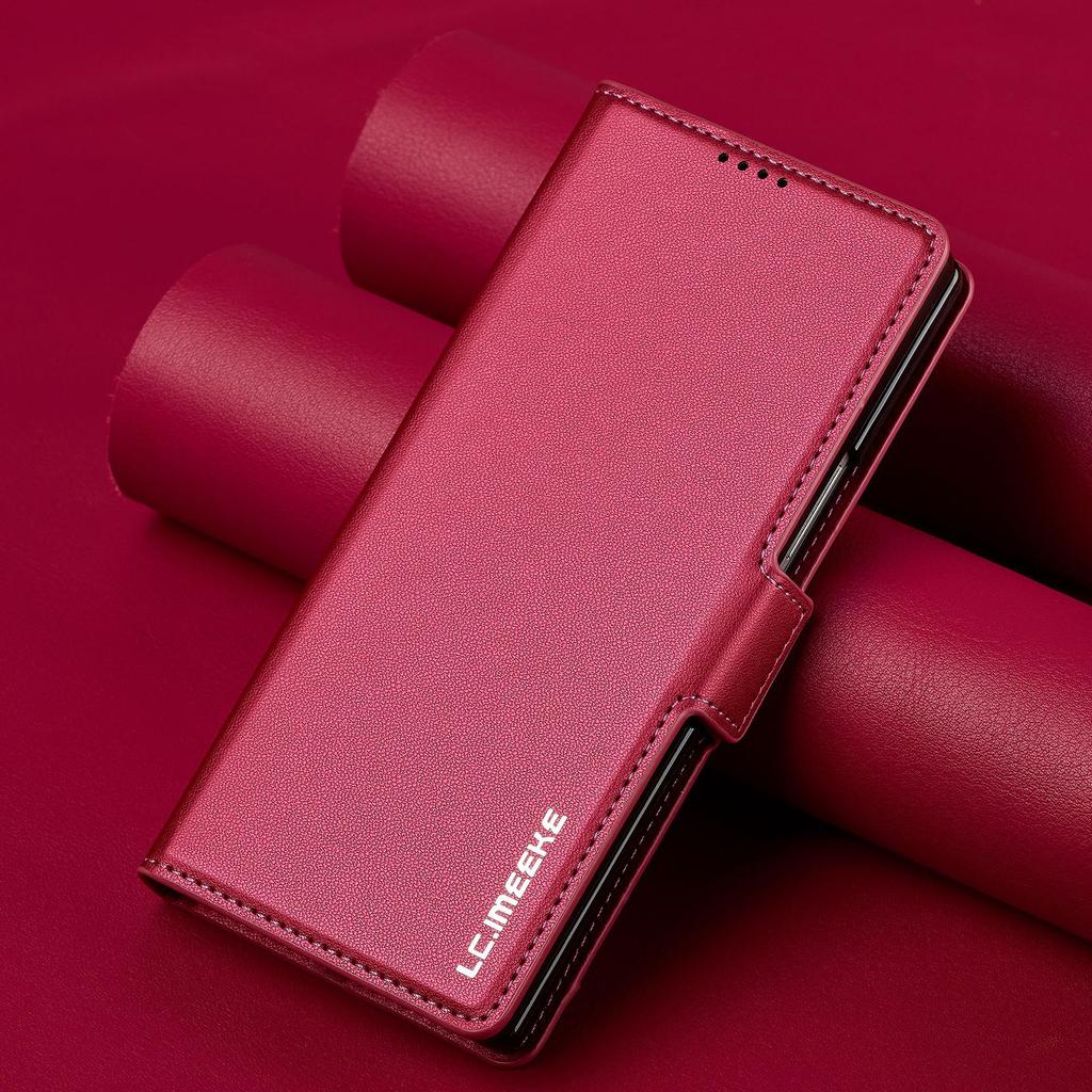 Тонкий чехол-книжка из искусственной кожи для Samsung Galaxy Z Fold 7 Fold6 5 4 3 со слотом для стилуса, магнитной застежкой, держателем для карт, кошельком и подставкой