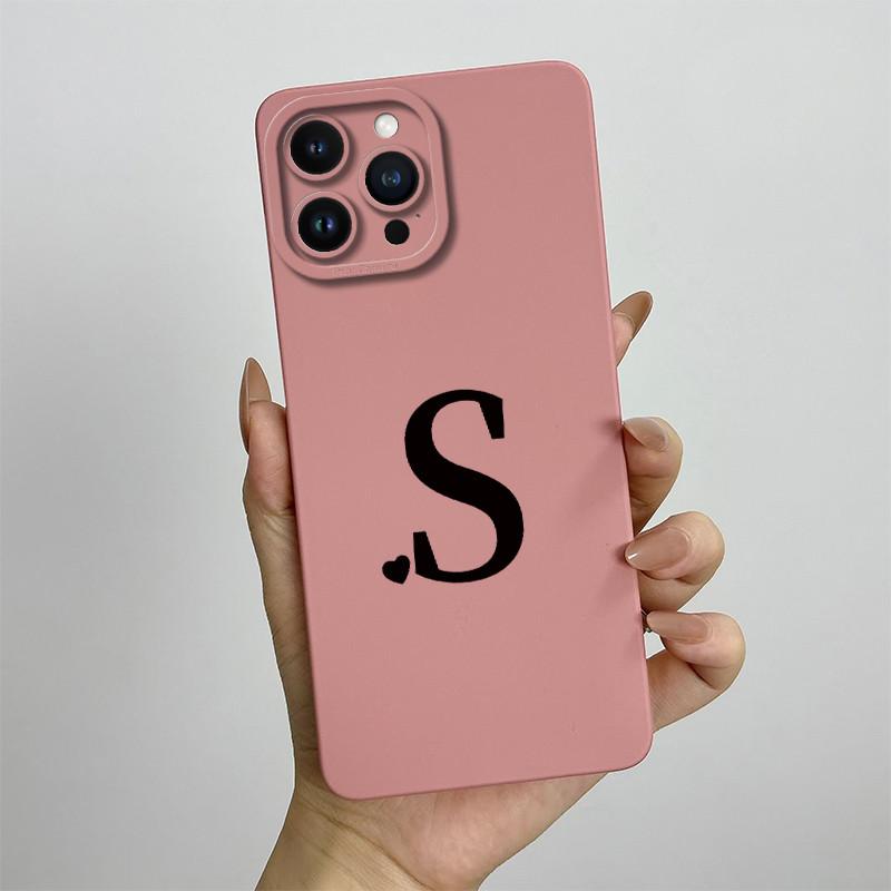 Чехол для iPhone 13 Pro Max Чехол для iPhone 13 Pro Милые парные начальные буквы Квадратная накладка на телефон Матовая ударопрочная задняя крышка