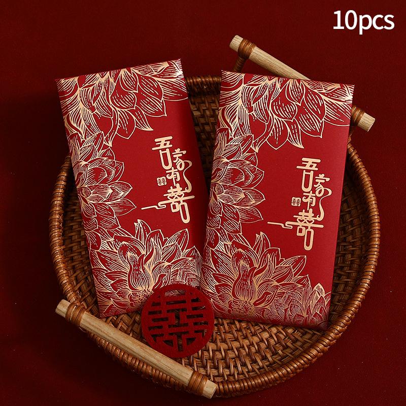 1Pc  Cloth Wedding Red Envelope Traditional Chinese Wedding Red Envelope Lucky Money Packets With Tassel Weddings Supplies