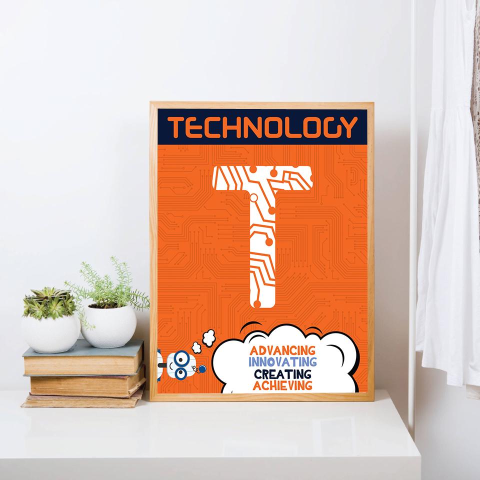 Абстрактные постеры STEAM для науки, техники, инженерного искусства, математического холста, настенная живопись, картина для декора школьного класса