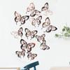 10 цветов, 12 шт., 3d наклейки-бабочки, украшения для гостиной, спальни, зеркальные наклейки, полые бабочки