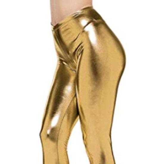 Женские брюки из глянцевой искусственной кожи, узкие эластичные брюки с высокой талией, однотонные, гладкие, мягкие, дышащие, с контролем живота, до щиколотки, для клубных вечеринок, женские длинные брюки