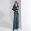 2025 Trendy Slimming High Waist Wide Leg Jeans for Women - Petite Fit, Straight Cut, Loose Pants