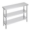 Stainless Steel Food Prep Table Commercial Kitchen Work Table 35.6x121.9 Cm