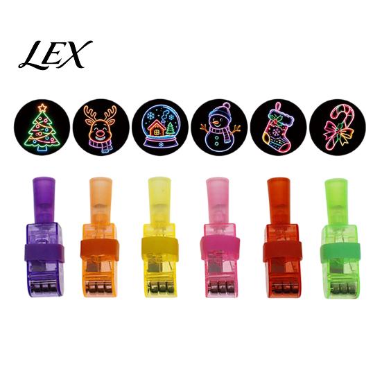 Kindergarten Prize Incentives Christmas Finger Projector Light, Mini Patterns LED Toy for Kids, Portable Projection Gadgets Light Up Ring Xmas