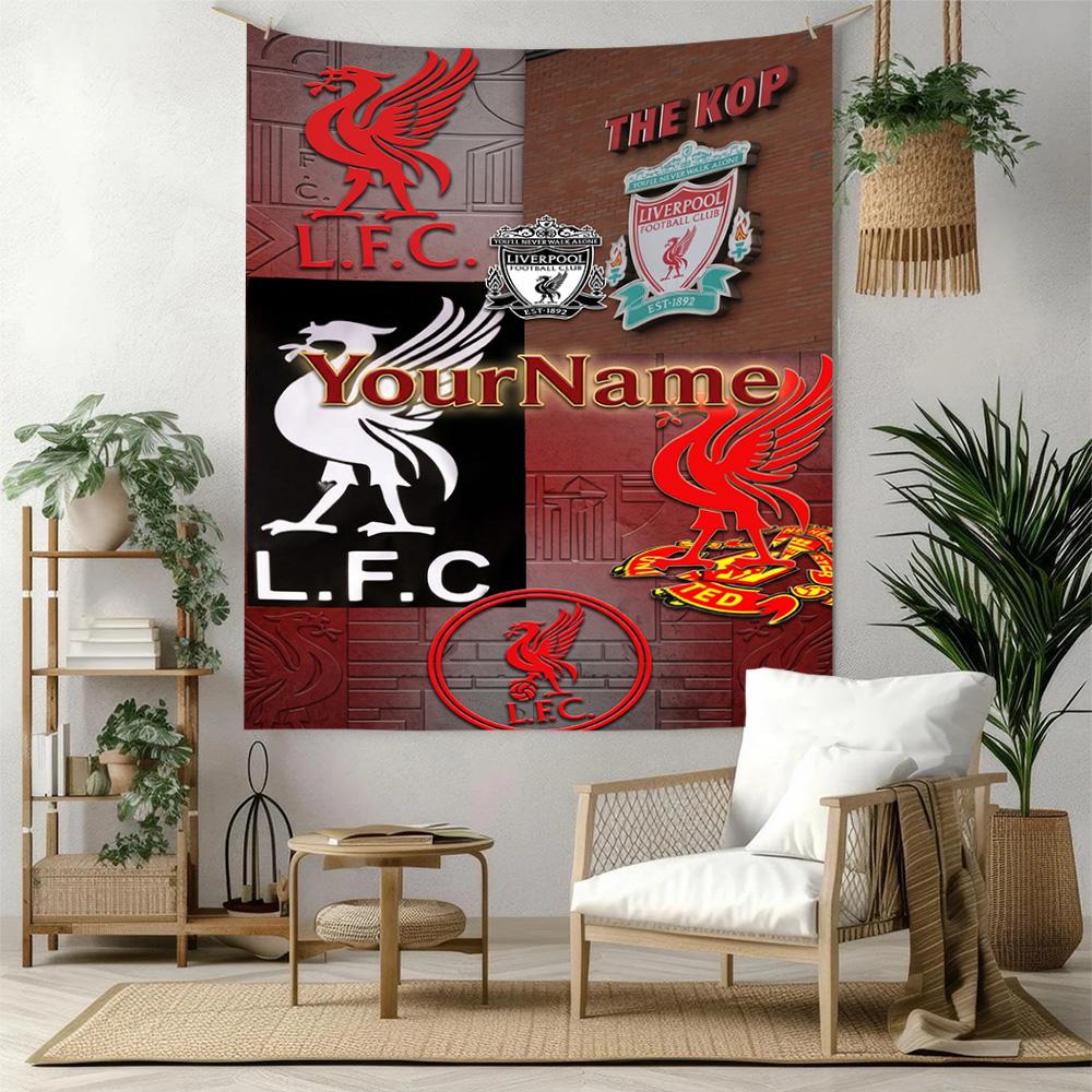 Liverpool Custom Your Name Wall Decor Tapestry Art For Pet Memorial Birthdaywedding Party Backdrop Family Gift