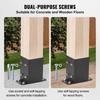 4x4 Post Base 10 Pcs, Inner Size 3.6x3.6 Post Base Brackets, Heavy Duty Powder-Coated Post Anchor Matte Black Wood Post Brackets for Pavilion Deck