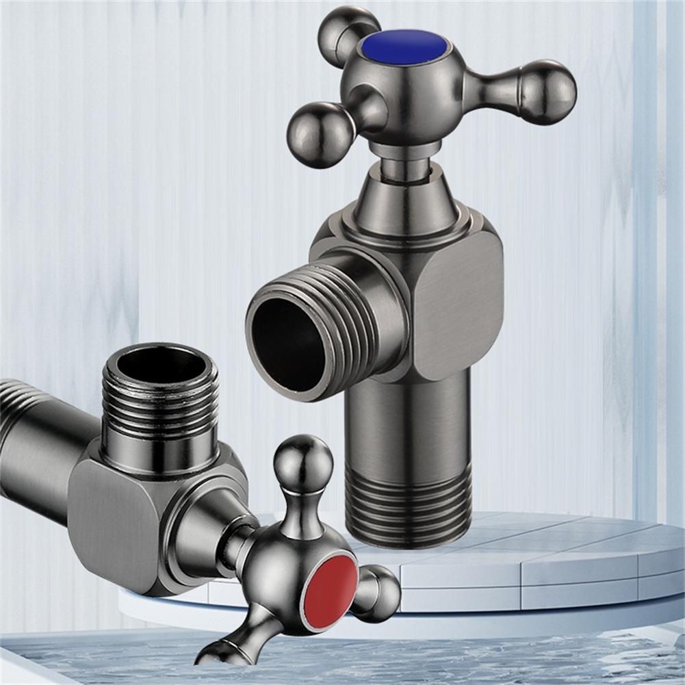 Латунный кран горячей и холодной воды, угловой кран для унитаза, трехходовой кран для раковины в ванной комнате, водонагревателя, запорный кран, аксессуары для ванной комнаты