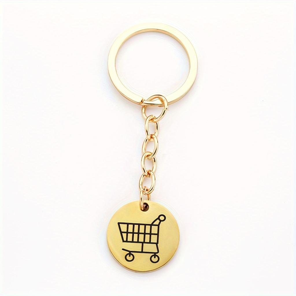 1pc/3pcs of Metal Token Shopping Cart Pendant, Shopping Cart Unlocking Key, Supermarket Shopping Cart Token, Practical Gift, Daily Decoration