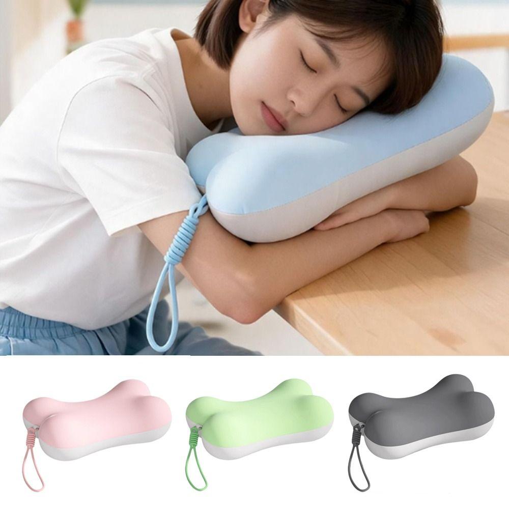 Breathable Fabric Neck Cushion Ergonomic Desk Pillow Convenient Nap Pillow Travel Pillow