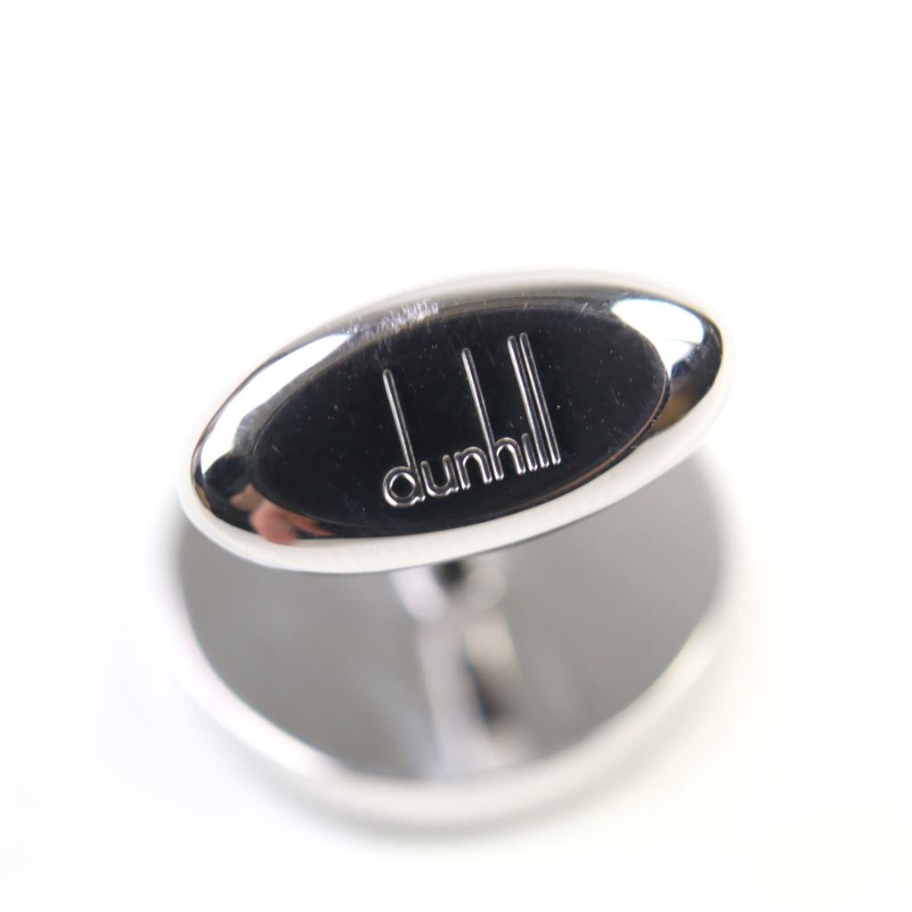 Dunhill Cufflinks Cufflinks Engraved Logo Round Shape AG925 Men JSB82D2H Used