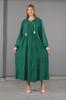 Women's Big Size Dress Long Sleeve Plus Size Woven Viscose Dress