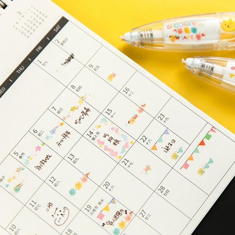 Креативные милые украшения корректирующие ленты пресс-типа корректирующая лента студенческая корейская канцелярская лента детская игрушка