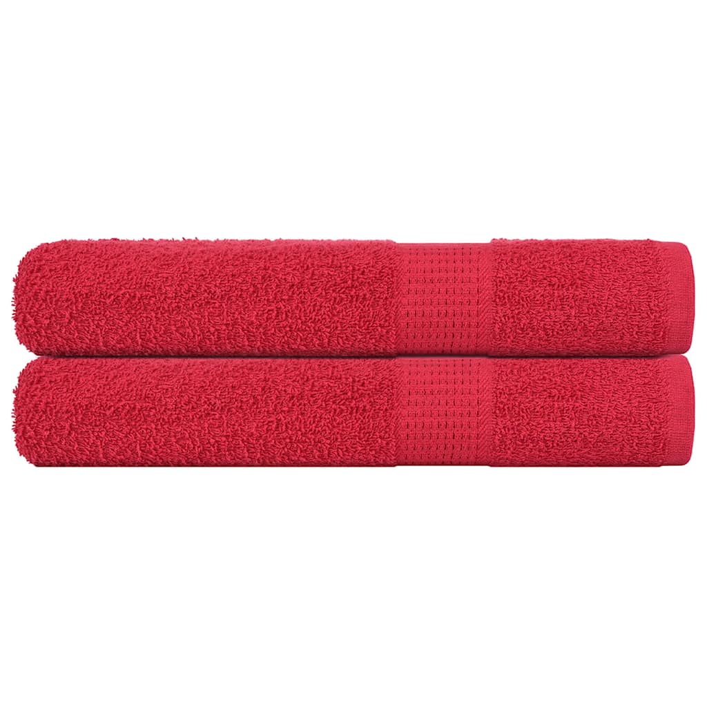 FROGN Bath Towels 2 pcs Red 100 x 200 cm 360 g m²