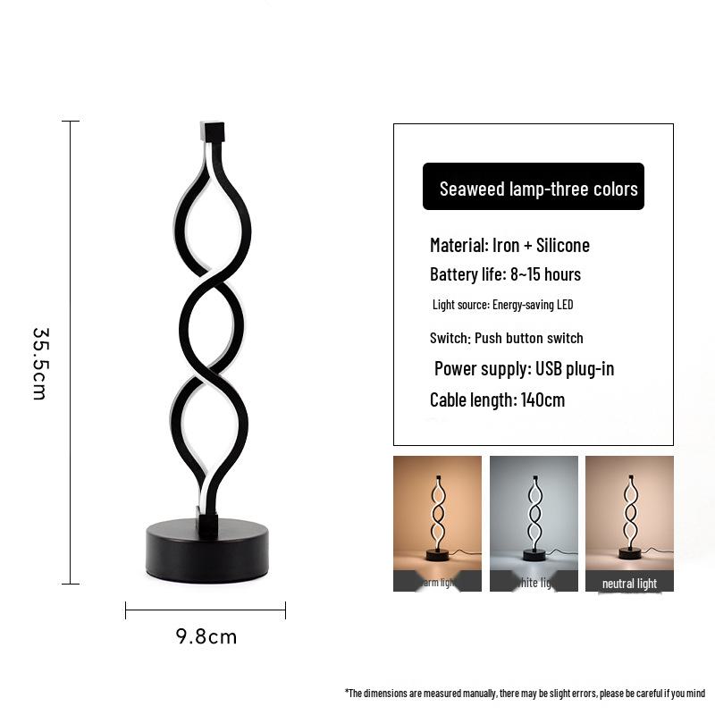 LED Bar Table Lamp: USB Plug-in Decorative Night Light - Creative Desktop Lamp for Clear Atmosphere.