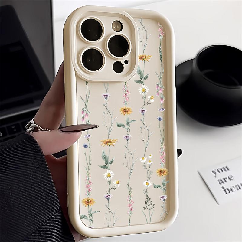 Чехол-органайзер Dark Floral Meadow для телефона iPhone 17 16 15 14 13 12 11 Серии Pro Max Plus Двухслойная защита