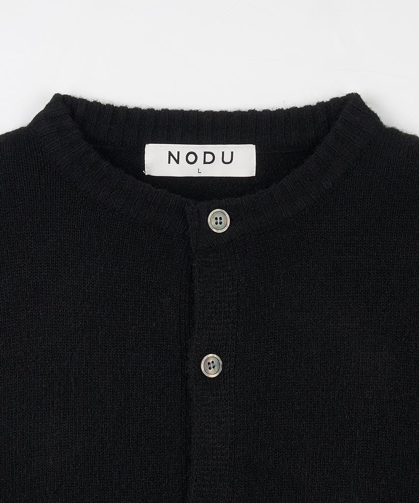 Кардиган Nodu с одной пуговицей, круглый [Черный]