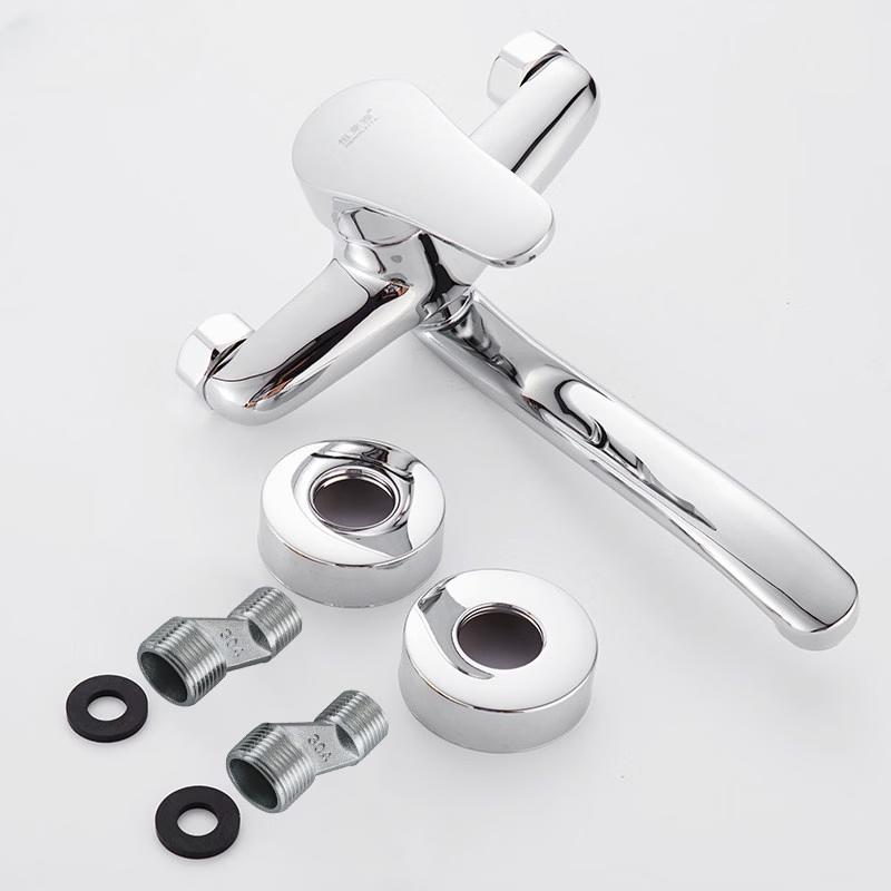 Gongzu Wall-Mounted Brass Kitchen Sink Faucet