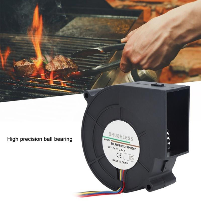 DC Turbine Air Blower Fan For Picnic Camping Heating Equipment Barbecue 12V 2.94A