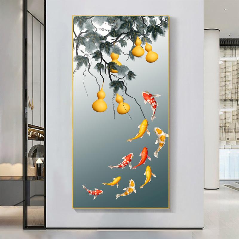 Картины с рыбками кои, современные постеры с животными, печать на холсте, абстрактные настенные художественные картины Куадрос для гостиной, домашний декор, БЕЗ РАМКИ