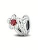 Copper Metal Love Heart Flower Purple Series Secure Safety Chain Charm Bead Component Bead Components Compatible With Authentic Original Pan