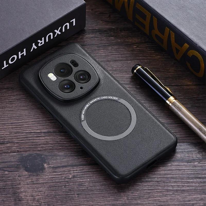 Роскошный кожаный чехол для Honor Magic 6 Lite Pro 5 Pro 4 3 Honor 200 100 Pro 90 Pro X7A X8A X9A противоударный магнитный противоударный чехол Magsafe Business