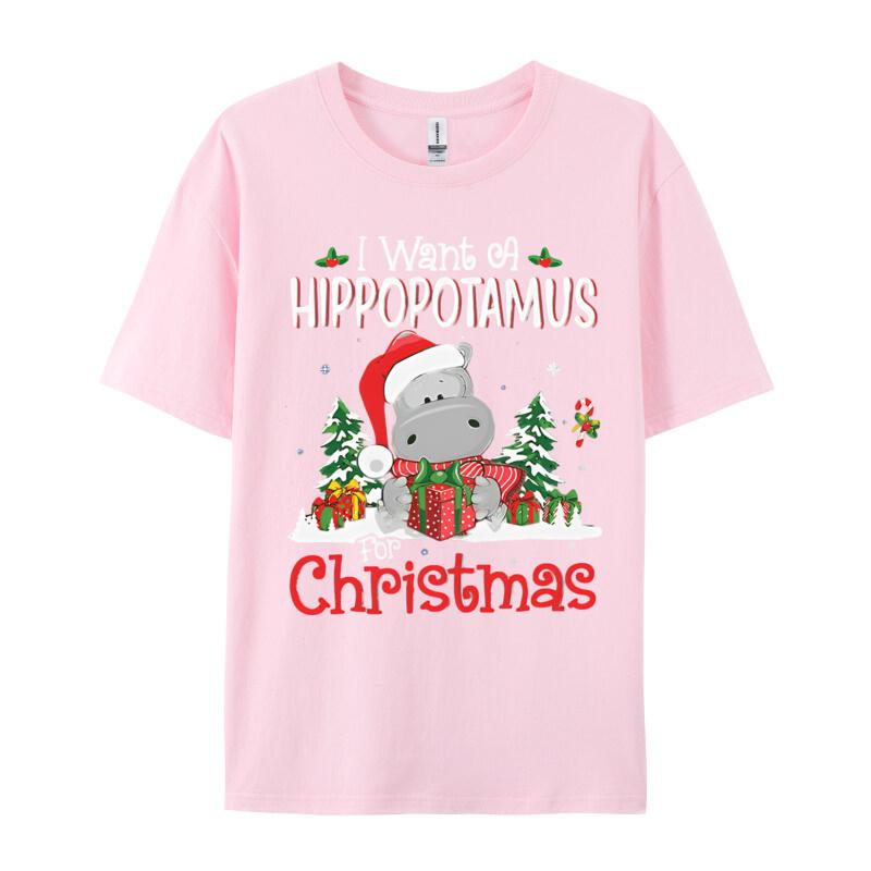 Unisex Retro I Want A Hip Popotamus Christmas Tshirt Unisex TShirt Cotton Tees Harajuku TShirt Anime Printed Tshirt