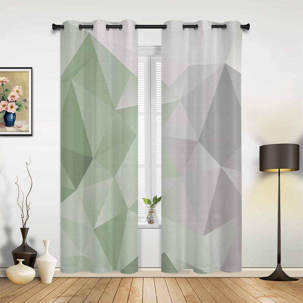 Оранжевый Треугольная Геометрия Оранжевые Шторы для Спальни Гостиной Шторы Кухни Детской Комнаты Оконные Шторы Современный Домашний Декор