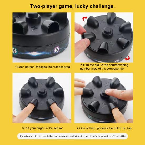 Электрошокер для пальцев Рулетка от 3 до 6 игроков Детектор лжи Снятие стресса