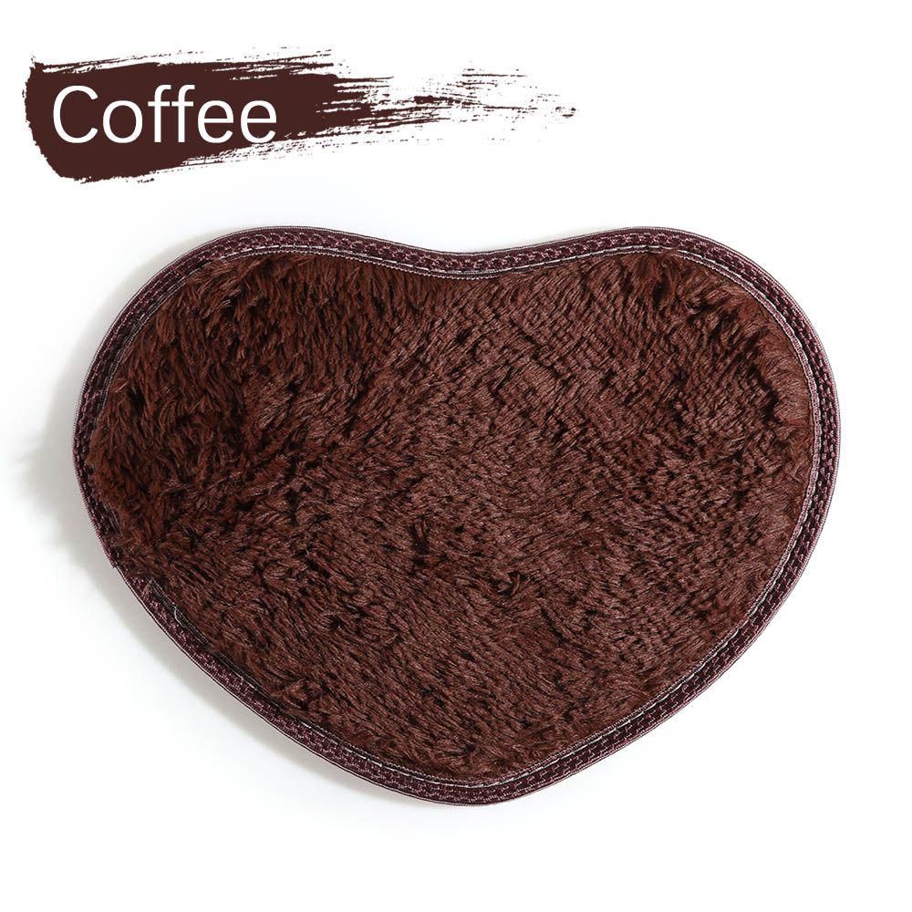 40x30cm Fashion Soft Nonslip Floor Memory Foam Flannel Carpet Bath Rug Heart Mat
