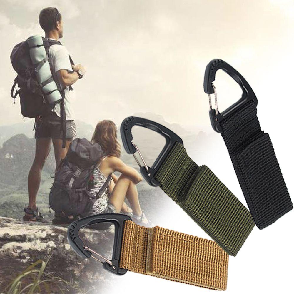 Hiking Accessories Anti-lost Webbing Hook Outdoor Carabiner Camping Carabiner Backpack Key Hook
