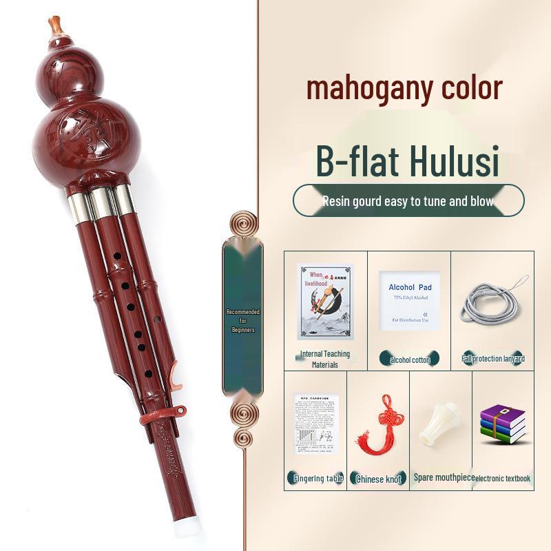 Beginner Hulusi Gourd Flute for Primary School Students - Ethnic B-flat and C Key Musical Instrument