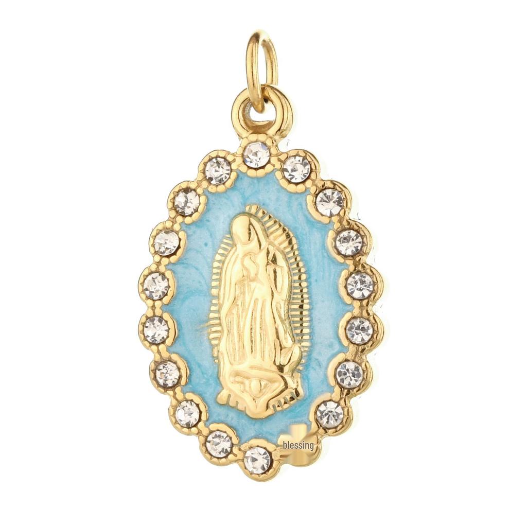 Подвеска-шарм из нержавеющей стали Дева Мария для DIY ювелирных изделий - Аксессуары для ожерелья и брелока