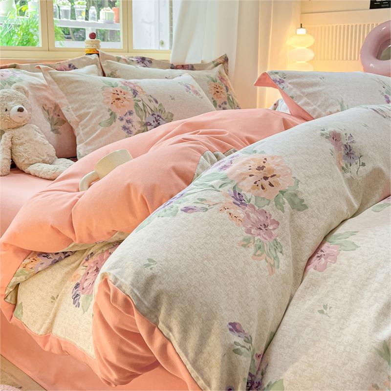 Утолщенный комплект из четырех предметов, пододеяльник, простыня, комплект из трех предметов для односпальной кровати в общежитии