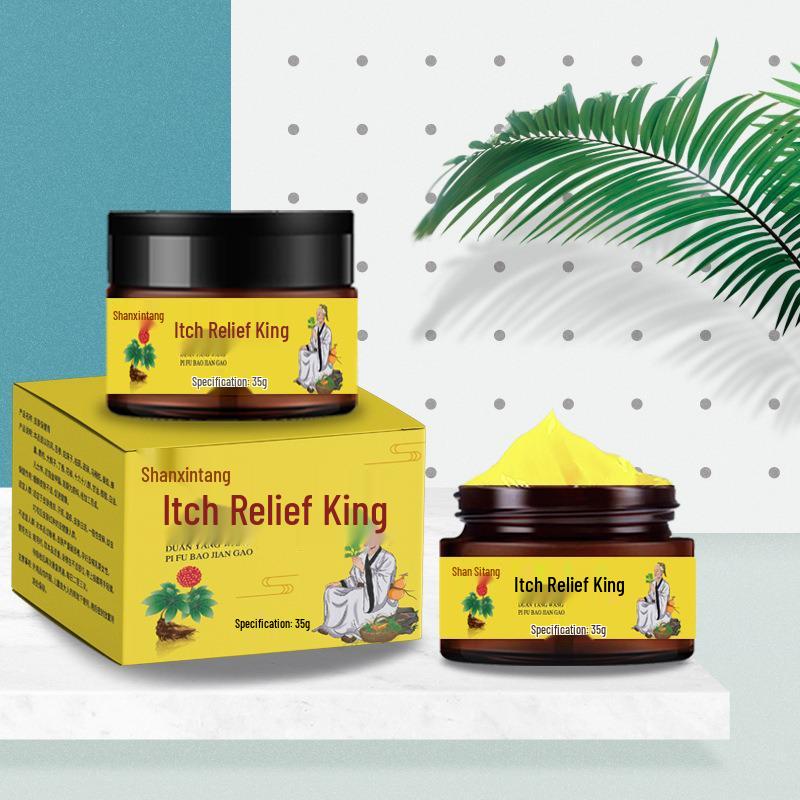 Крем от зуда Hong Kong Da Yao Fang - Травяное здоровье кожи, стеклянная банка 35 г