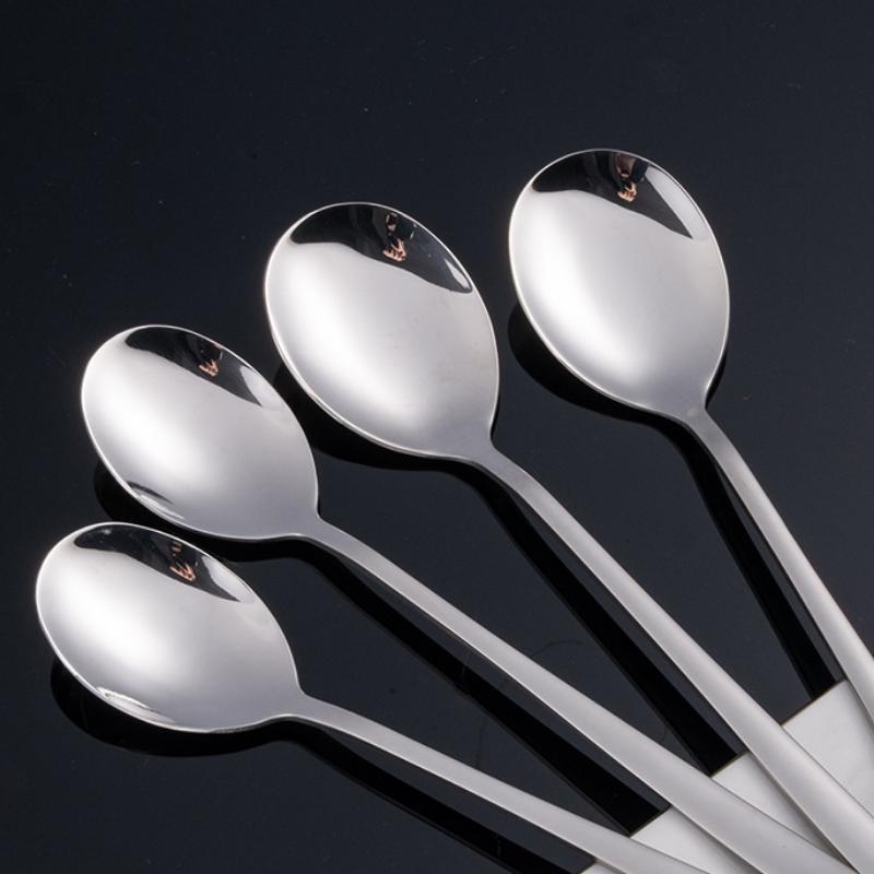 HANYANG 316 Ложка и вилка из нержавеющей стали Товары для дома Удлиненная ручка Маленькая ложка для супа Перемешивание Десертная вилка Ужин Суповая ложка