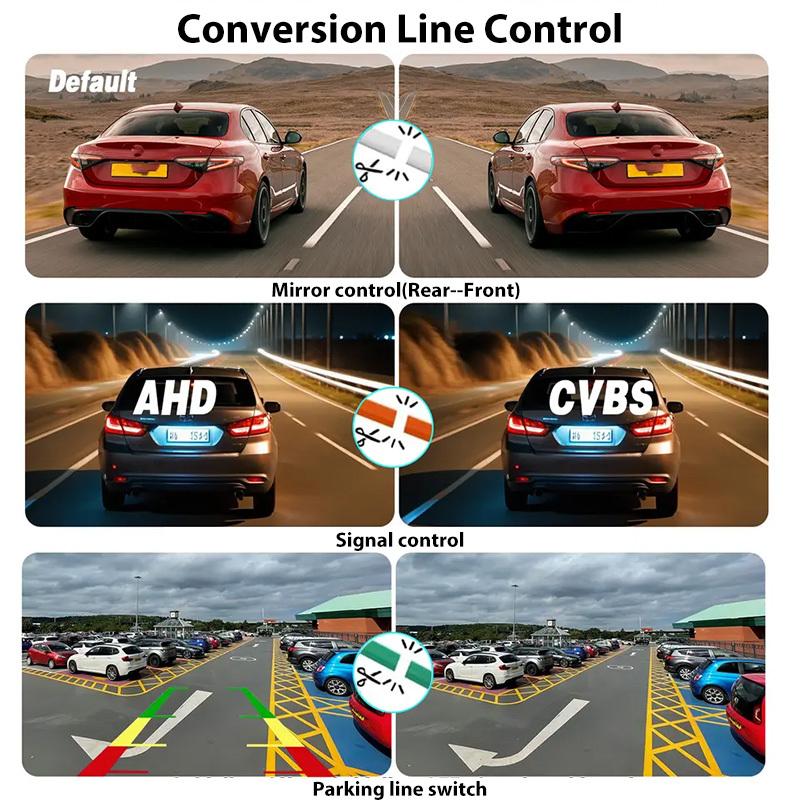 Universal 170° AHD/CVBS 1080P Fisheye Car Rear View Camera 360° Rotatable 90° Adjustable Night Vision Waterproof Easy Install