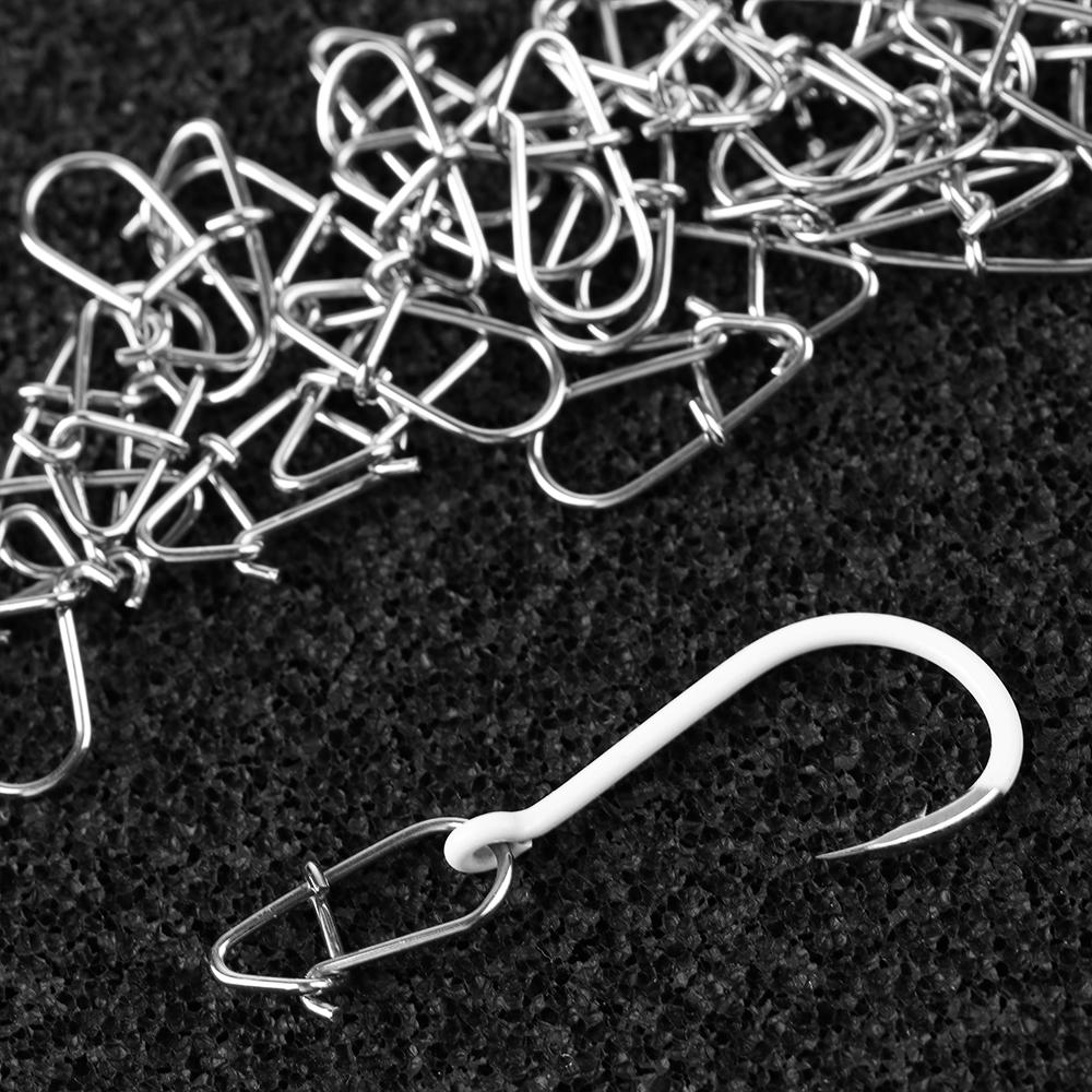Fast lock Stainless Steel Durable Barrel Swivel Fishing Hanging Snap Connector Oval Split Rings
