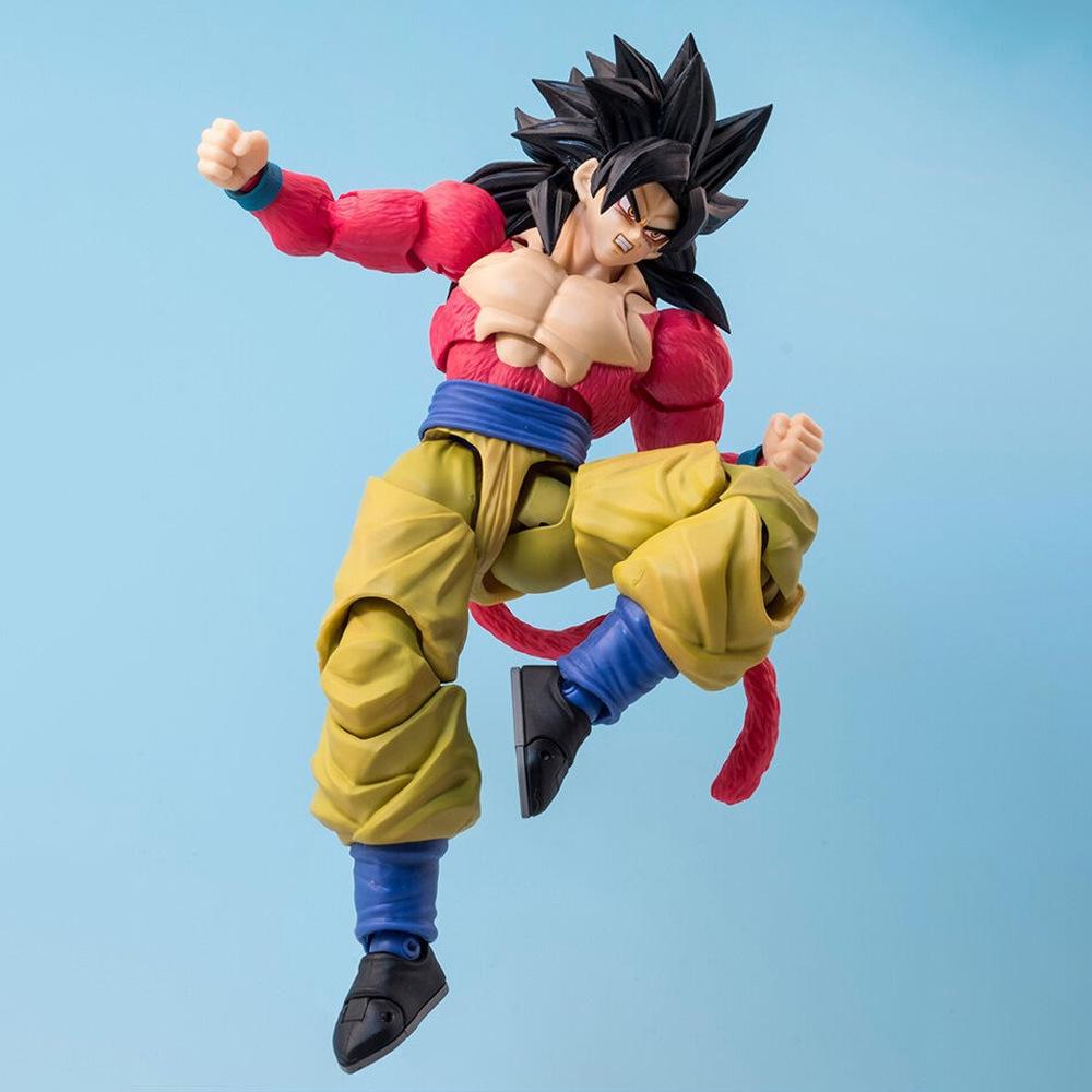 SHF Dragon Ball GT Супер Сайян 4 Сон Гоку Подвижная ПВХ Фигурка Действия Коллекционные Игрушки 16см